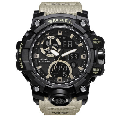 

SMAEL Smyr new watch outdoor sports military watch waterproof double display luminous multi-function mens electronic watch
