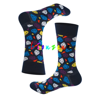 

LIONZONE Winter Warm Women Socks Unisex Rainbow Cherry Crane Pineapple Lemon Harajuku Colorful Funny Cotton Crew Socks