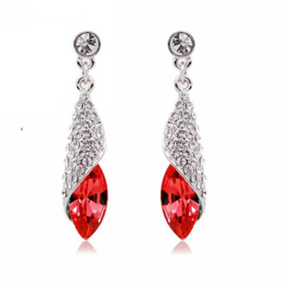 

5 Colors 1 Pair Women New Korean Ear Stud Sparkle Crystal Rhinestone Earrings