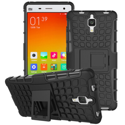 

MOONCASE шин Текстура Hybrid Kickstand PC + TPU Полное Прочный защитный 2 в 1 чехол для Xiaomi 4 M4 MI4