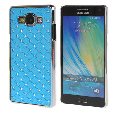 

MOONCASE Galsxy A5 Case Hard Luxury Chrome Rhinestone Bling Star Back Case Cover for Samsung Galsxy A5 Blue