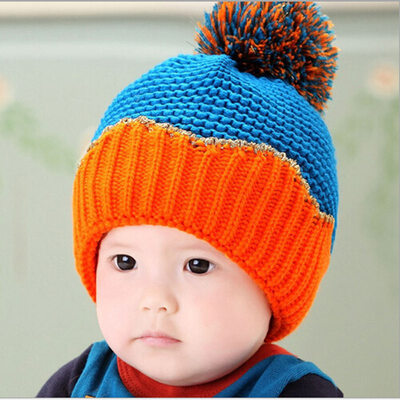 

Buebos Ninos 2015 Winter New Baby Hat Korean Cute Crown Kids Children Wool Knitted Hat Elastic Hat