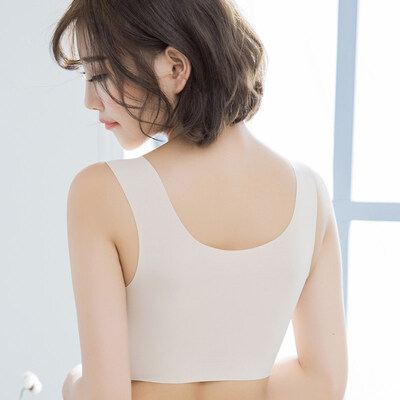 

Yu Zhaolin sports bra without steel ring thin bra female vest one-piece yoga running high-intensity shockproof underwear skin color  75A-80B