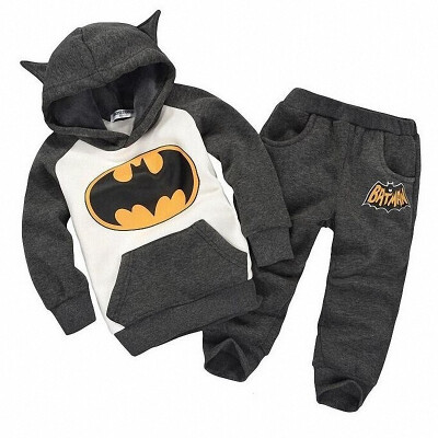 

batman set baby boys clothing set children hoodies pants thicken winter warm clothes boys girls sets