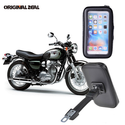 

Rearview Mirror Motorcycle Phone Holder Stand Support for iPhone6 7 8Plus X GPS Holder Waterproof Bag Soporte Celular Moto