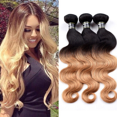 

Amazing Star Malaysian Body Wave 3 Bundles Ombre Hair Weave Ombre Virgin Human Hair Extensions Body Wave Bundles T1B27