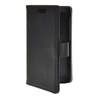 

MOONCASE Slim Leather Side Flip Wallet Card Holder Pouch with Kickstand Shell Back Case Cover for HTC Desire 310 Black