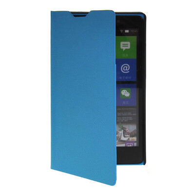 

MOONCASE Slim Leather Flip Wallet Card Pouch with Kickstand Shell Back ЧЕХОЛ ДЛЯ Nokia XL Azure