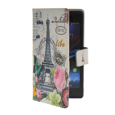 

MOONCASE Pattern Style Leather Side Flip Wallet Card Slot Pouch Stand Shell Back ЧЕХОЛ ДЛЯ Sony Xperia Z1 L39h