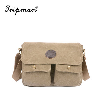 

Tripman Canvas Male Shoulder Bag Unisex Casual Canvas Bag One Single Shoulder Messenger Bag outdoor Travel Bag Small Sports