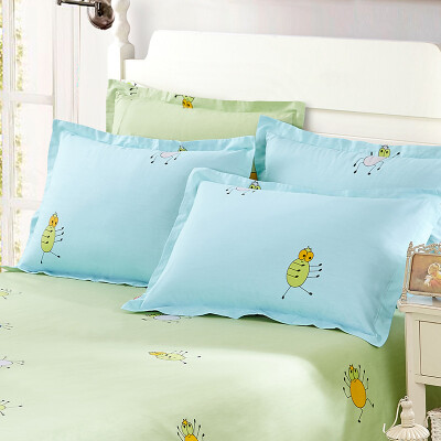 

Sheng Wei bed products cotton pillow sets of cotton pillow sets of single loaded 48 * 74cm small beetles blue