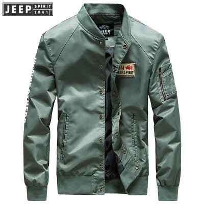 

Jeep Mens JEEPSPIRIT Mens Jacket Mens FallWinter Stand Collar Jacket Business Comfortable Casual Jacket RSC012 Light Green M