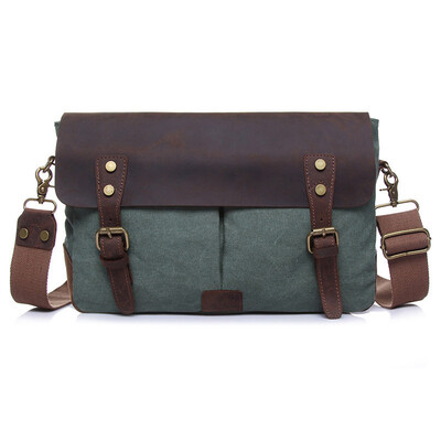 

Vintage canvas new man bag European stylish men shoulder versatile Messenger bags uk male leather crossbody bag free shipping