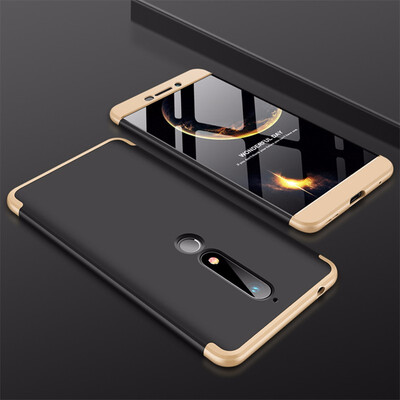 

Goowiiz Phone Case For Nokia 7 PlusNokia 6 2018 Fashion Color collision 360 Degree Coverage PC Full Protection