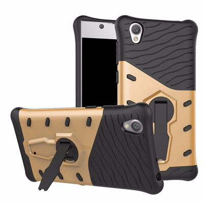 

Goowiiz Phone Case For Sony Xperia L1XZ Premuim Luxury Armor TPUPC Silicone Hard Bracket Prevent falling