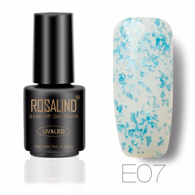 

ROSALIND Gel 1S SNOWFLAKE 7ML Glitter 24 Color Nail Gel Polish LED UV glitter Gel Varnish Soak Off Base Top Coat Needed Nail Art