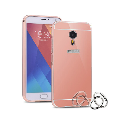 

MOONCASE Plating Metal Frame Edge Mirror Back Protective Shell 2 in 1 Thin Case Cover for Meizu Meilan Metal