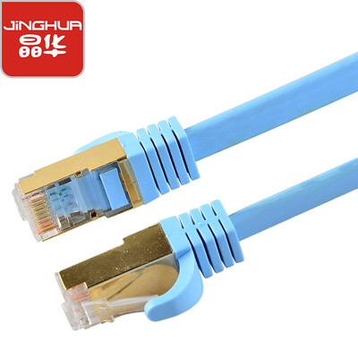 

Jinghua JH 2518 six types of flat twisted pair cable CAT6 cable high speed stable not dropped router computer cable blue 5 meters