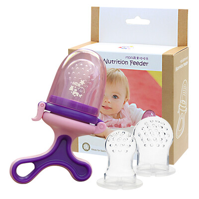 

MDB baby fruit&vegetable bite bag baby fruit net bag bite music supplement food Y-shaped purple