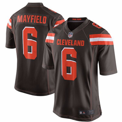 

Mens Cleveland Browns Baker Mayfield Nike Orange 2018 NFL Draft Pick Game Jersey