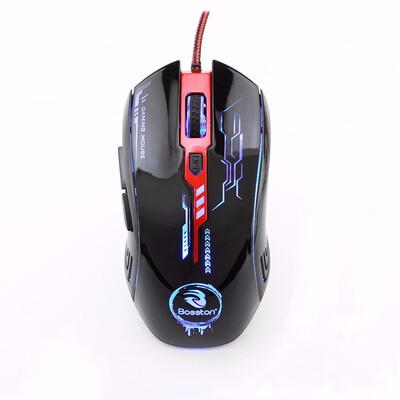 

Bosston Gaming Mouse with Breathing Light 6 Keys 2400DPI Optical PC Computer USB Mice for Laptop Desktop GM200