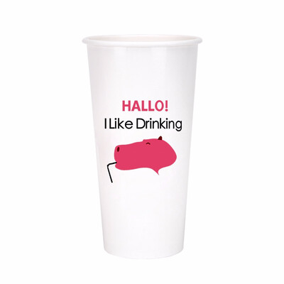 

OTOR 12oz16oz Paper Coffee Tea Cup Disposable Tableware For Cafe Shop Wedding Babyshower Children Birthday Party 1000pcs