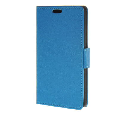 

MOONCASE Soft skin PU Wallet Flip Card Stand Back Leather Case Cover for LG Leon 4G LTE C40 H340n Blue