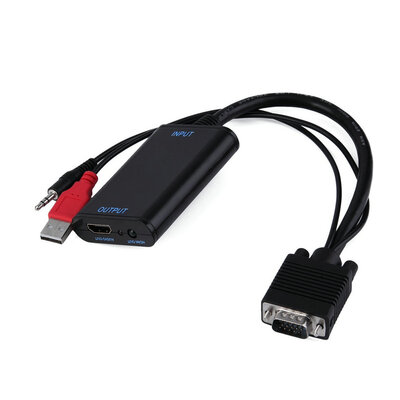 

VGA Для выхода HDMI 1080P HD + Аудио ТВ AV HDTV PC Video Cable конвертер адаптер
