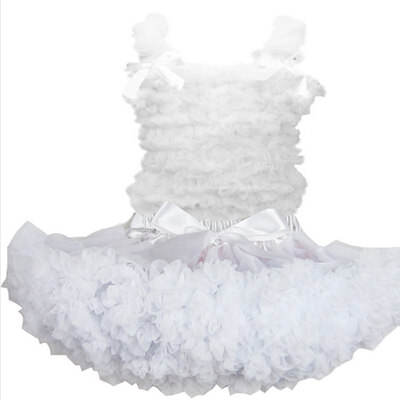 

Buebos Ninos FREE SHIPPING 2014 Boutique Pure Color Baby Pettiskirt Set Chiffon top + skirt Girls Pettiskirts Tutu Suit