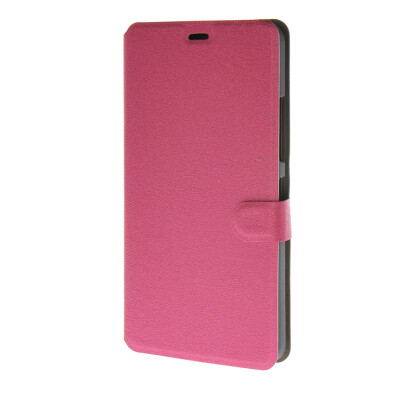 

MOONCASE Ultra thin matte surface Leather Wallet Flip Holster Pouch Stand Back чехол для Microsoft Lumia 640 XL Hot pink