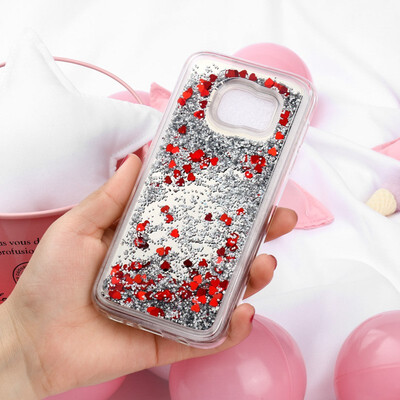 

Akabeila Cover for Samsung Galaxy S7 Edge Case Soft Mirror Dynamic Glitter Phone Protector Cover Shell G935F G935FD