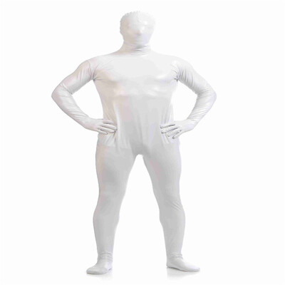 

Gesikai Men Shiny Metallic Full Bodysuits Zentai Suit Adults Unisex Catsuit Fancy Halloween Costumes