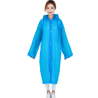 

Yuhang YUHANG adult raincoat translucent scrub fashion raincoat non-disposable raincoat men&women long hooded thick raincoat code VA612 blue