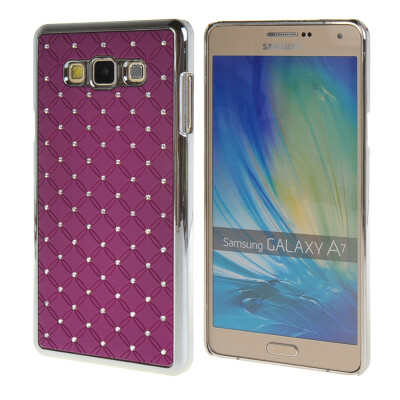 

MOONCASE Galsxy A7 Case Hard Luxury Chrome Rhinestone Bling Star Back Case Cover for Samsung Galsxy A7 Purple