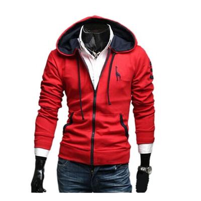 

Zogaa New Mens Hoodie Fawn Electric Embroidery Fashion