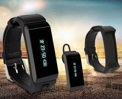 

Elegance bluetooth headset bracelet smart watch smart band wbluetooth headsetearphone hands free call MP3 Player Pedometer remote camera