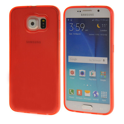 

MOONCASE Jelly color Soft Flexible Silicone Gel TPU Skin Shell Back Case Cover for Samsung Galaxy S6 Red 3