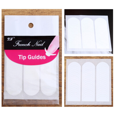 

Fashion French Manicure Form Fringe One Style Guides Sticker DIY Stencil