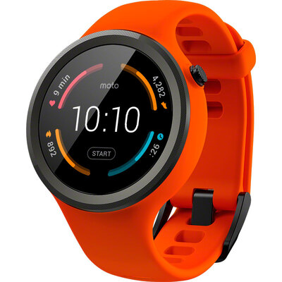 

Motorola Moto 360 Sport нового поколения движения смарт-часы (45 мм дисплей силикагеля погоды полоса гибридная подсветка встроенны
