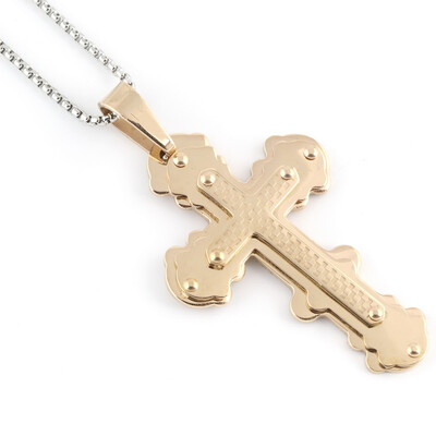 

Hpolw stainless steel crucifix pendant Mens Womens Silver Cross Pendant Necklace Jesus Piece 316L Stainless Steel High Quality