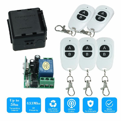 

433MHz DC12V 1CH RF Wireless Remote Control Switch 5PCS RF 433MHz Transmitter Remote Controls For Household Appliances Electroni
