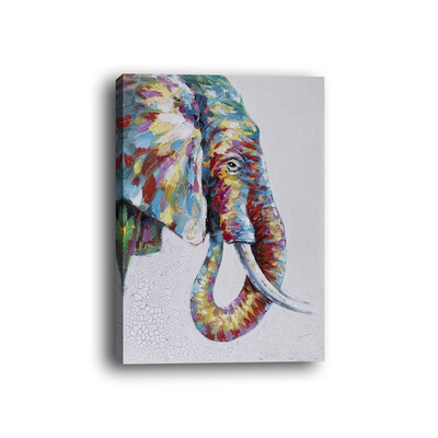 

Framed canvas modern living room bedroom background wall abstract cartoon elephant nose decorative painting