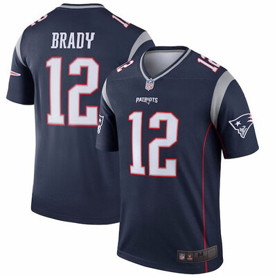 

Mens New England Patriots Tom Brady Nike WhiteNavy Blue Game Jersey
