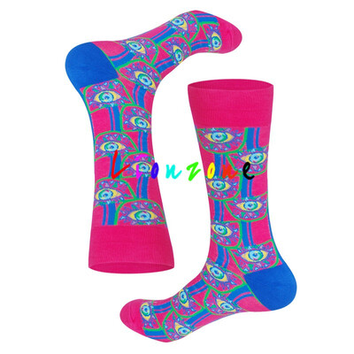 

LIONZONE 2018 New Arrived Totem Western Style Happy Socks Women Plus Size Cactus Worship Symbols Neutral Socks Fashion trend