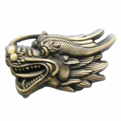 

New Vintage Bronze Plated Sculpt Dragon Head Belt Buckle Gurtelschnalle Boucle de ceinture