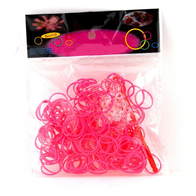 

200PCS 10  Clips Tie Dye Rainbow Multicolor Rubber Bands Loom Refill DIY Anklet