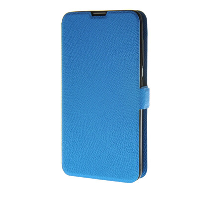 

MOONCASE Cross pattern Flip Pouch Leather Wallet Slim Stand Case Cover for Nokia Lumia 535 Blue
