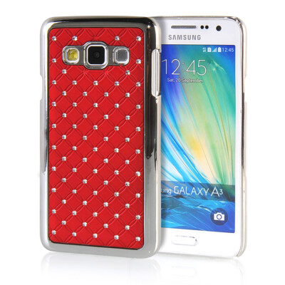 

MOONCASE Hard Chrome Plated Star Bling Back ЧЕХОЛ ДЛЯ Samsung Galaxy A3 Red