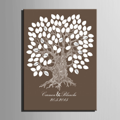 

Guest Signature Party Gift Wedding Canvas Signing Board Canvas Painting - Tree Wedding DIY Decoration Free Shipping