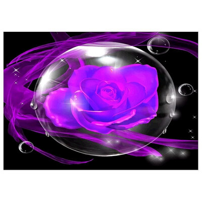 

UpperX 5D diamond painting DIY embroidery dream purple bubble flower cross stitch tool set decoration